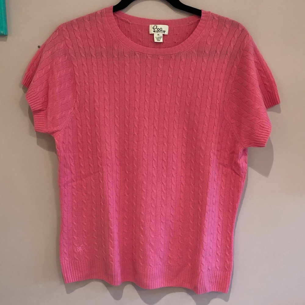 Pink Cashmere Short-Sleeved T-Shirt